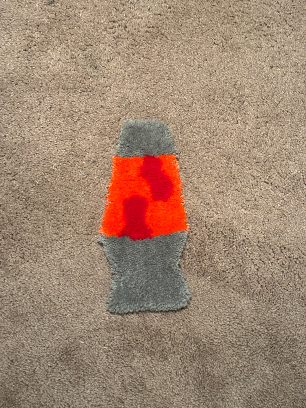 Lava lamp Rug orange with red Lava