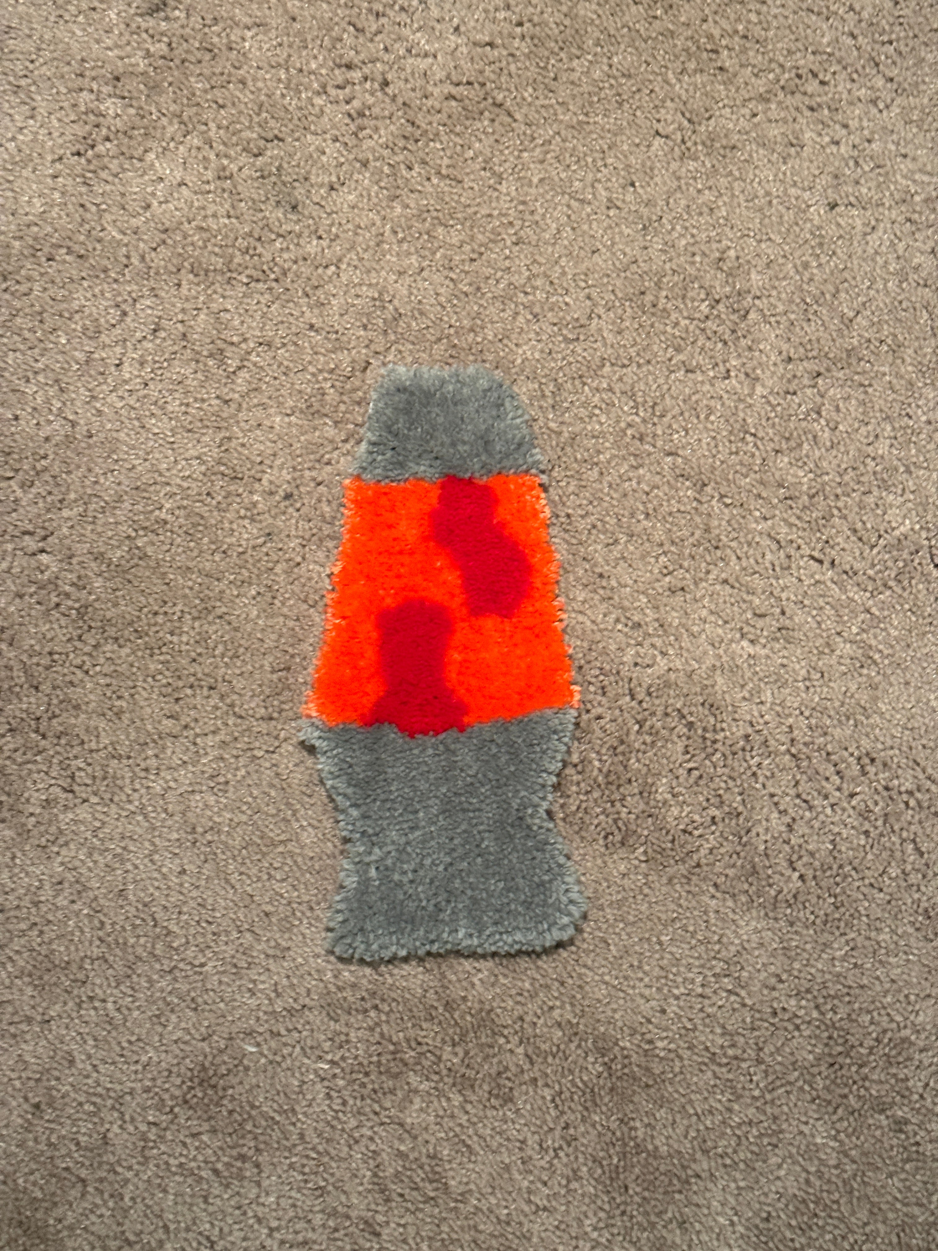 Lava lamp Rug orange with red Lava