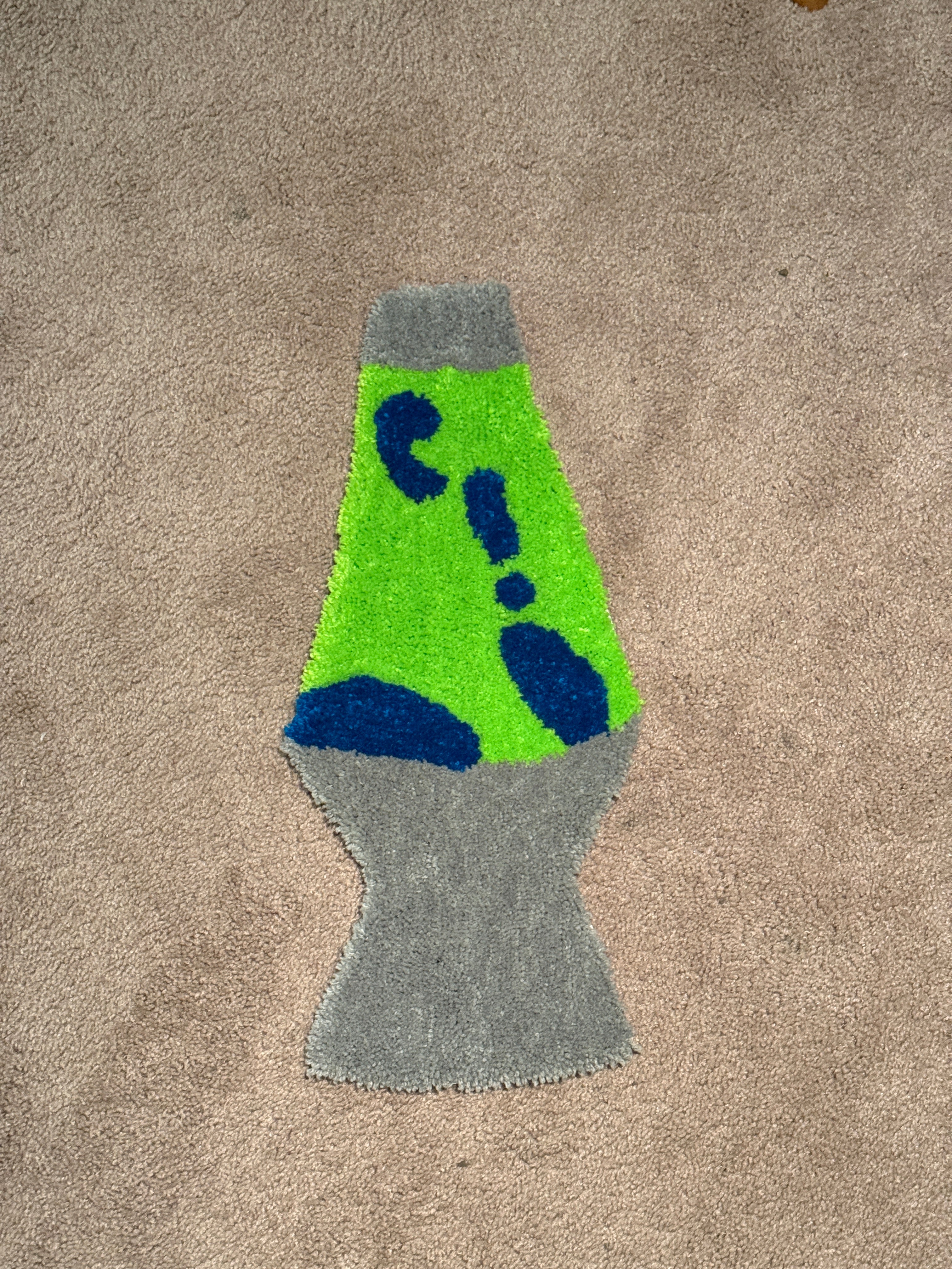 Lava Lamp Rug green liquid blue lava