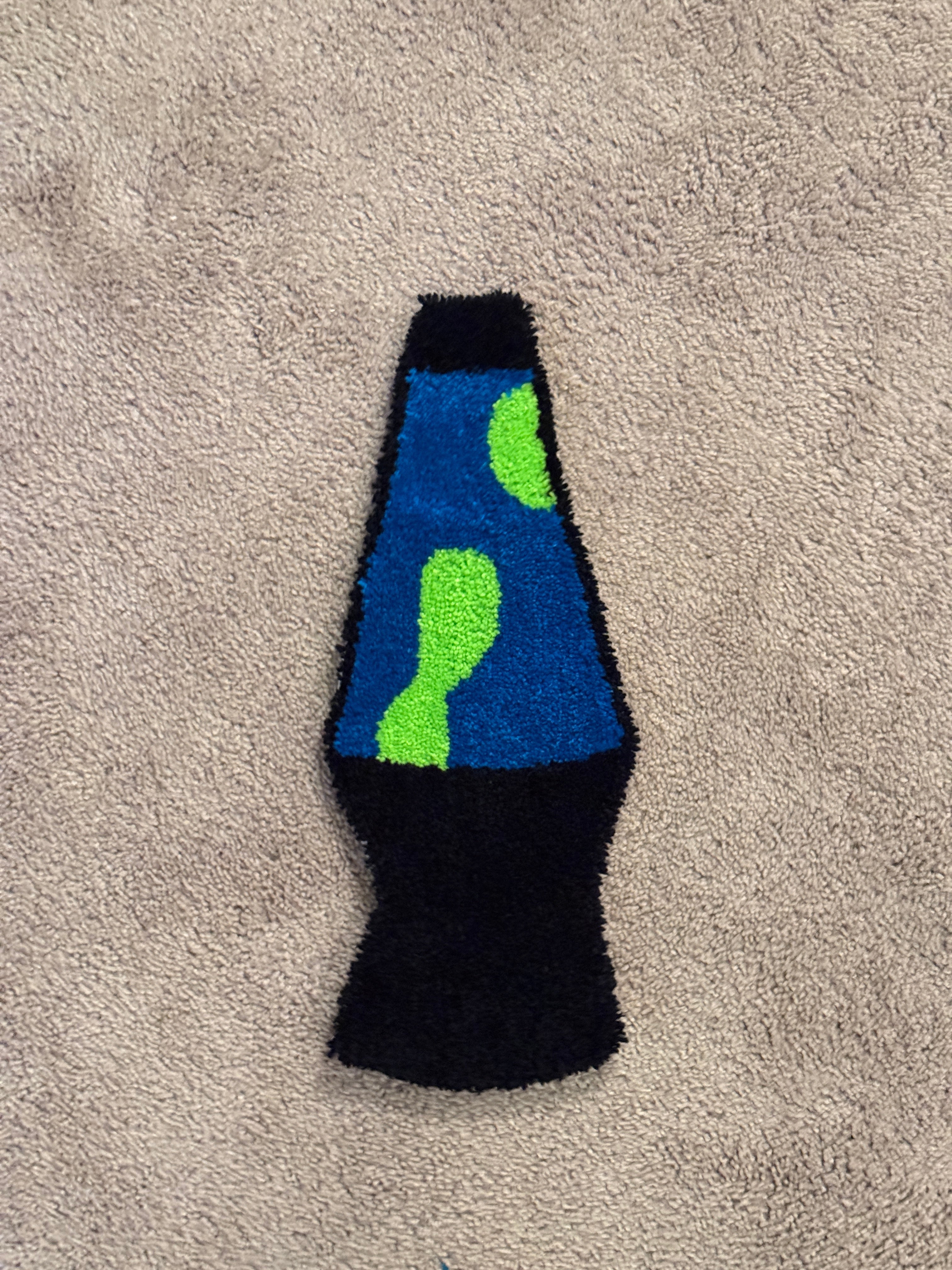 Lava lamp Rug blue w/ green lava